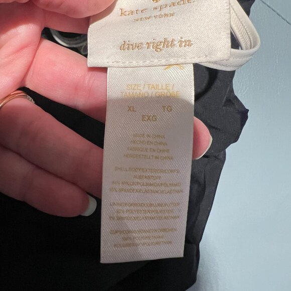 Kate Spade Black One Piece Swimsuit XL BNWOT - Picture 7 of 16
